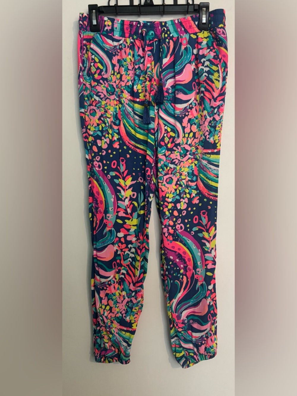 Lilly Pulitzer Womens Sz S Rare Piper Beach Loot Jogger Colorful Holy Grail EUC